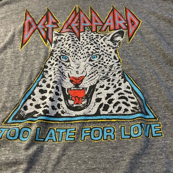 DAYDREAMER Def Leopard Long Sleeve Tee‎ Top Grey XL - Picture 3 of 9